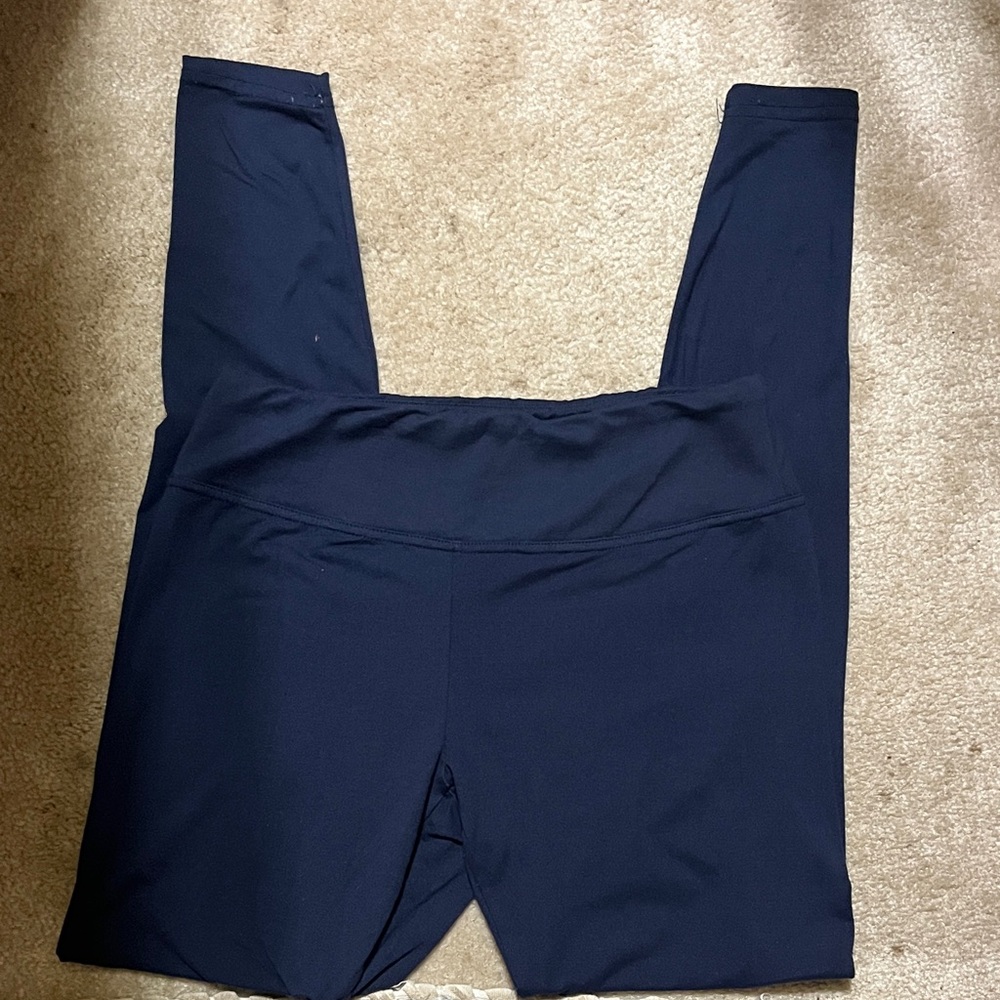 Navy Blue High-Waisted Leggings